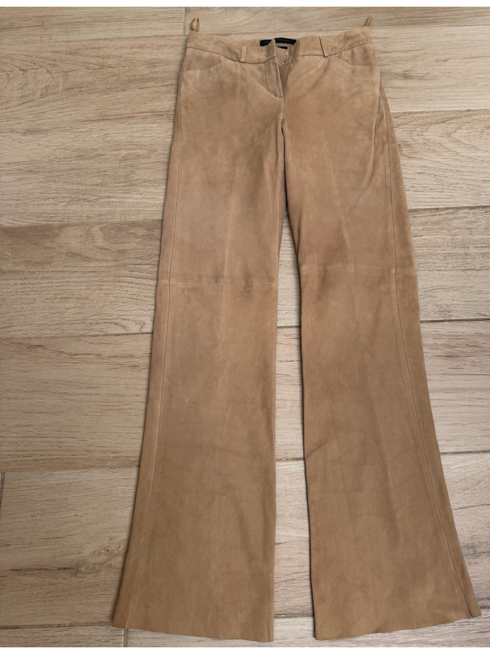 Vintage Express Y2k Tan Suede Flared Pants